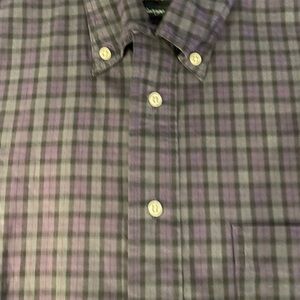 Gitman Brothers Purple and Gray Long Sleeve Checkered Shirt